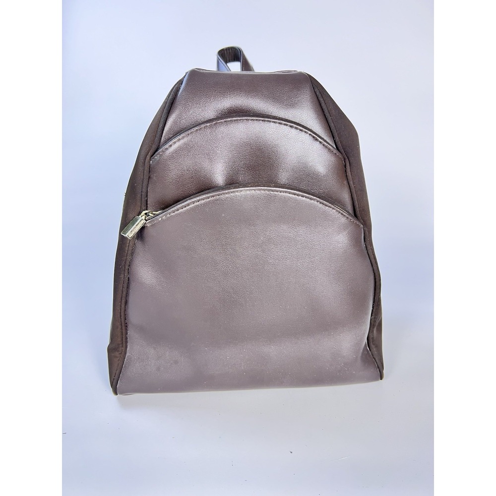 Liz Claiborne Y2K Brown Convertible Zip Strap Sling Backpack Purse Organizer